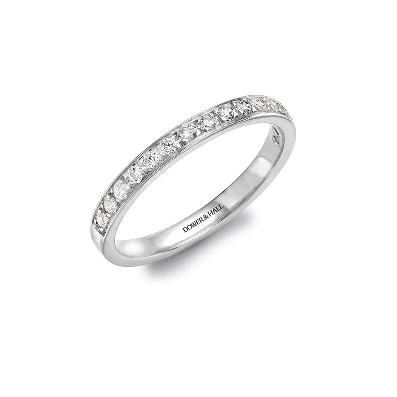 18k Exquisite Eternity Band Ring - 2.5mm width