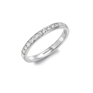 18k Exquisite Eternity Band Ring - 2.5mm width