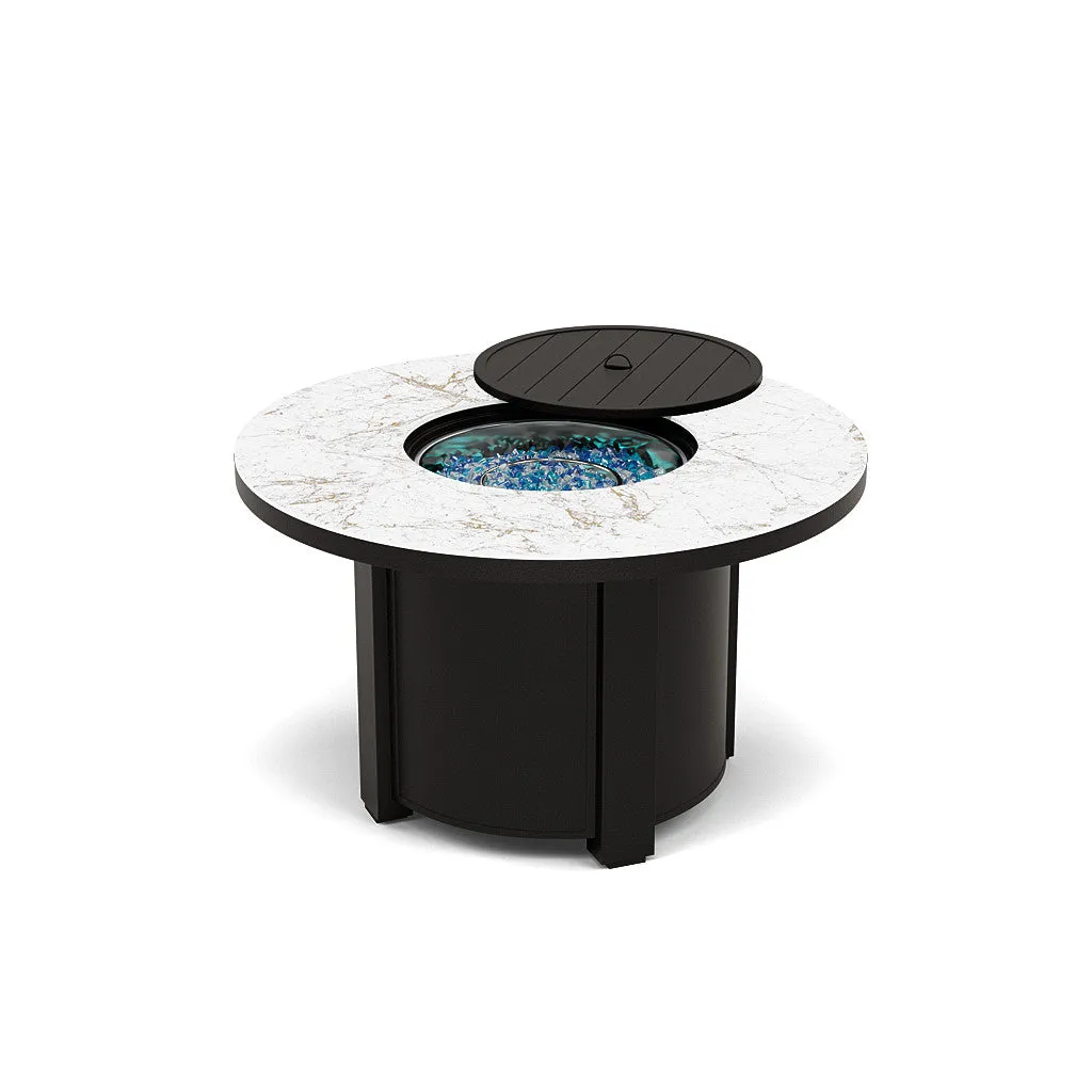 44" Round Chat Fire Pit Table - Multiple Colors and Top Patterns