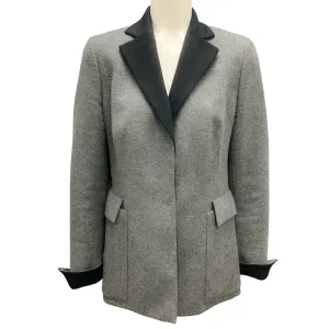 Akris Grey / Black Cashmere Jacket