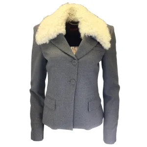 Altuzarra Grey Octopian Shearling Wool Jacket