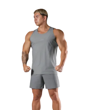 Back Mesh Stretch Standard Tanktop - Grey