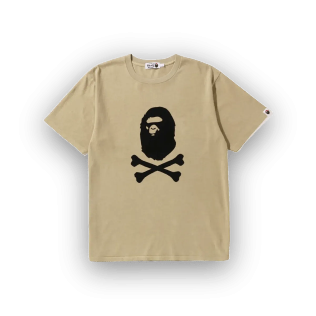 Bape Crossbone Overdye Tee - Tan