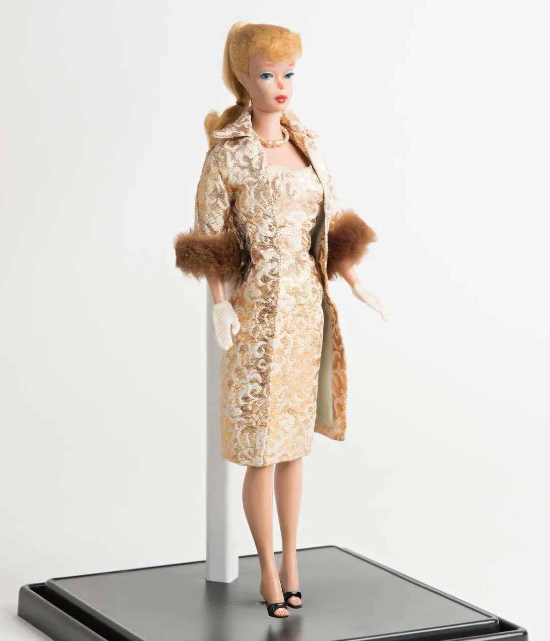 Barbie x Unique Vintage Plus Size Evening Splendour Brocade Coat