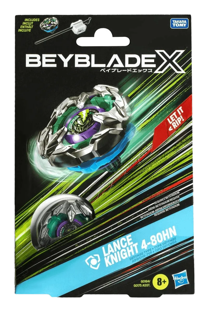 Beyblade X - Starter Pack Top and Launcher - Lance Knight 4-80HN