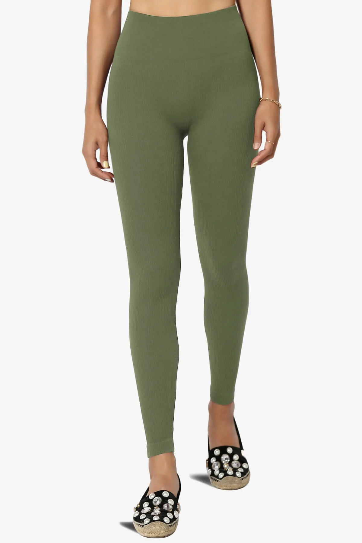 Blossoms Thermal Ribbed Seamless Leggings