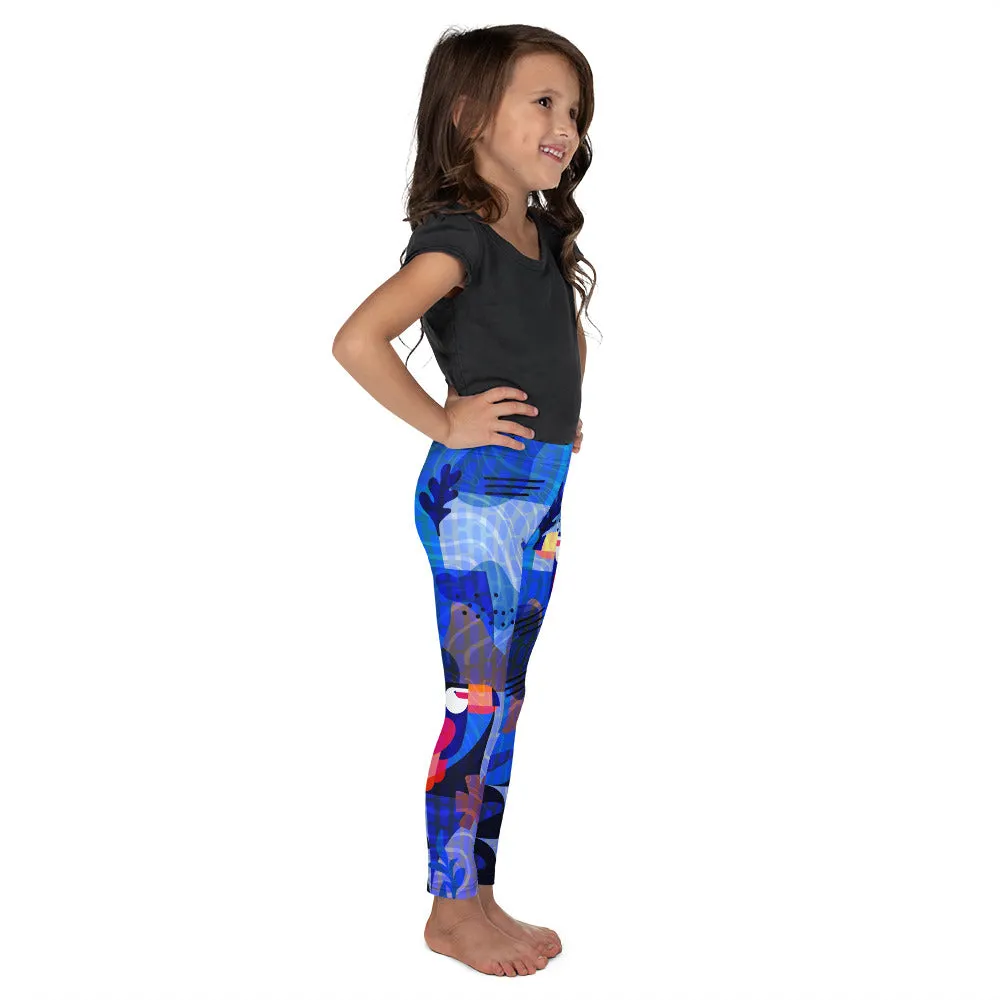 Blue Abstract Kid's Leggings