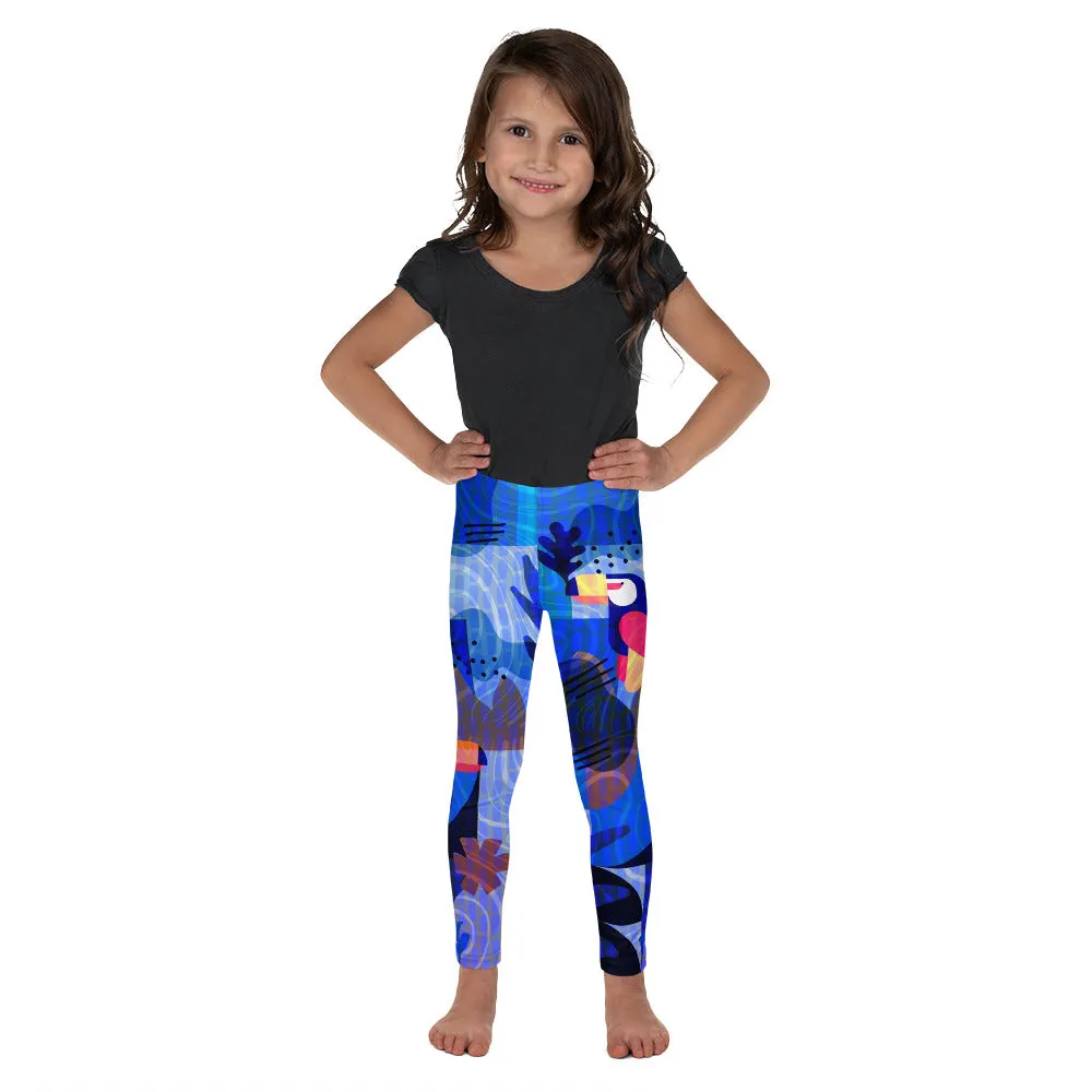 Blue Abstract Kid's Leggings