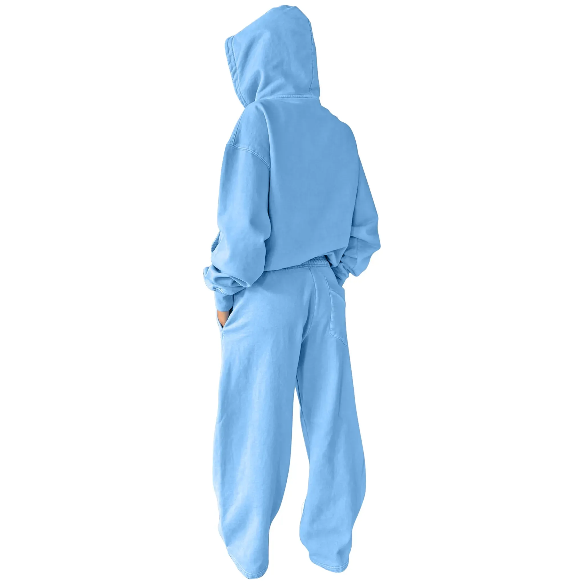 Broken Planet Basics Washed Light Blue Hoodie