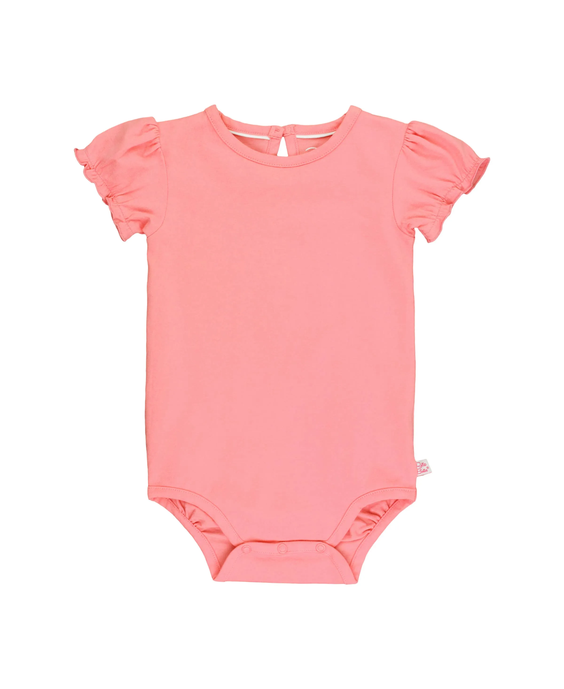 Bubblegum Pink Knit Puff Short Sleeve Bodysuit