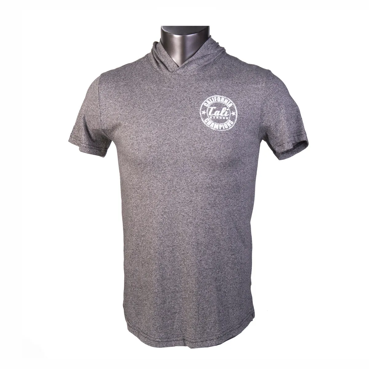 California Champion Performance Hooded T-shirt Heather Gray Glow in the Dark