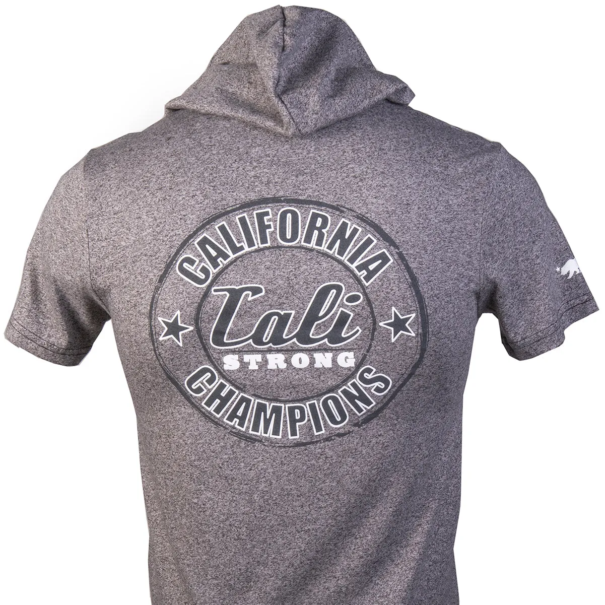 California Champion Performance Hooded T-shirt Heather Gray Glow in the Dark