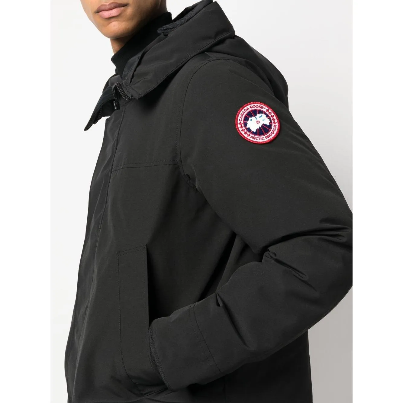 Canada Goose cotton blend padded Men Coats Black