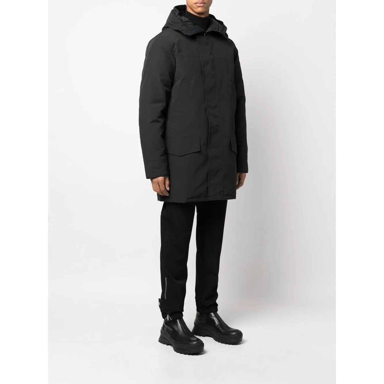 Canada Goose cotton blend padded Men Coats Black