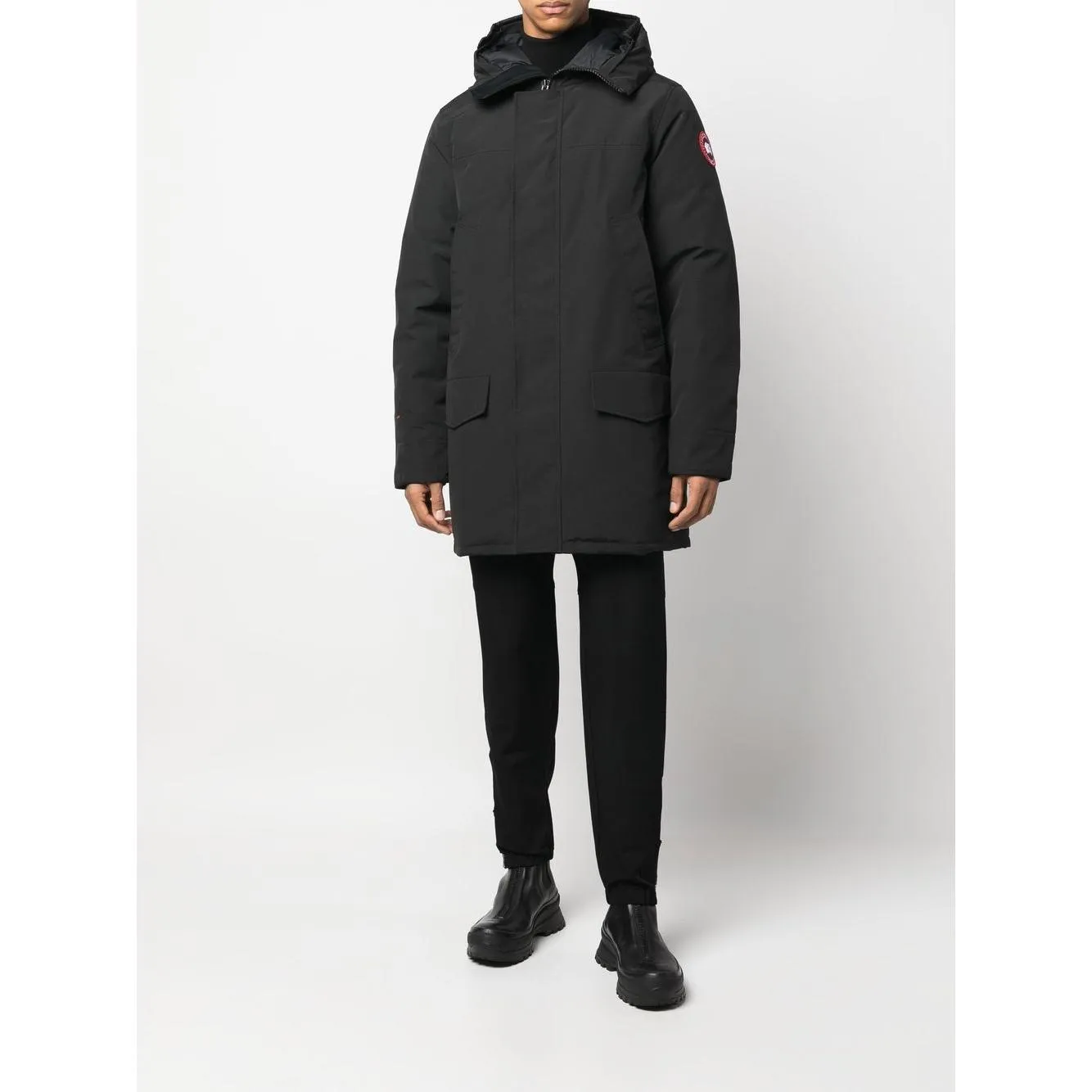 Canada Goose cotton blend padded Men Coats Black