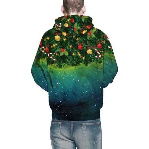 Christmas Tree Digital Printing Baseball Uniform Hoodies