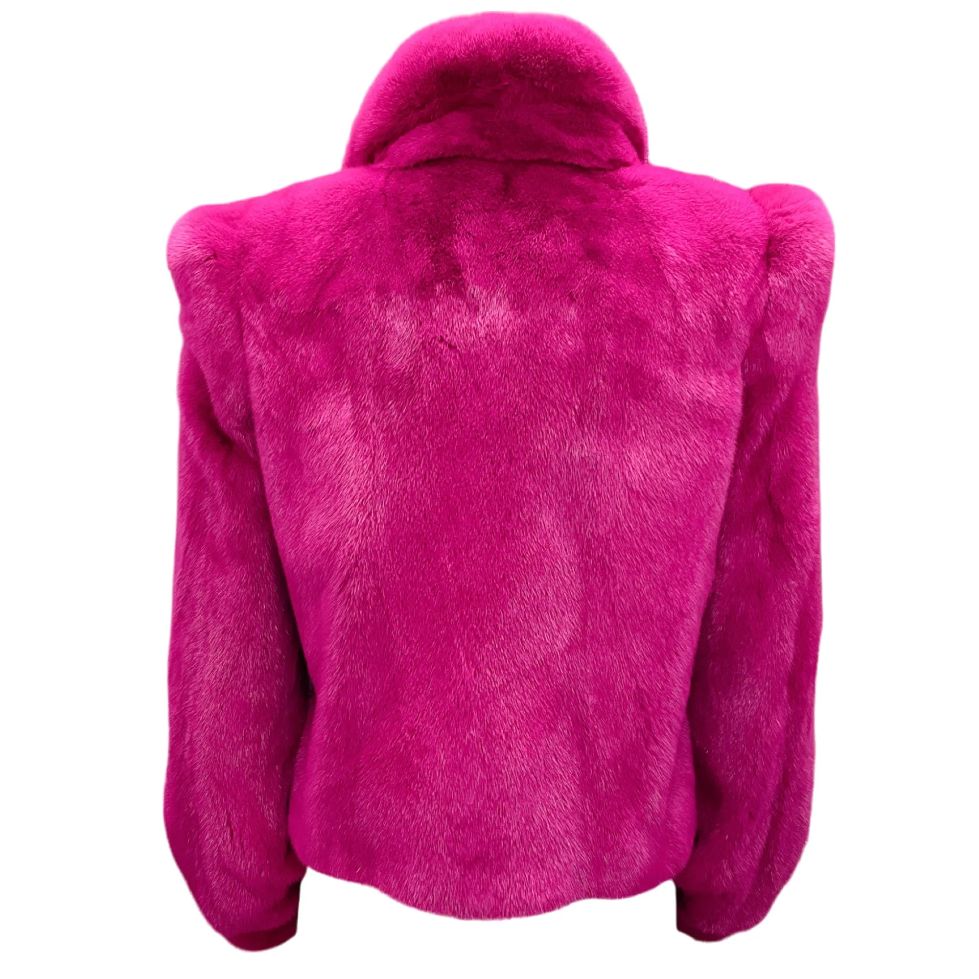 CO Magenta Mink Fur Jacket