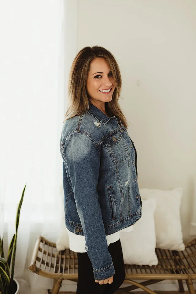 Collared Denim Jacket