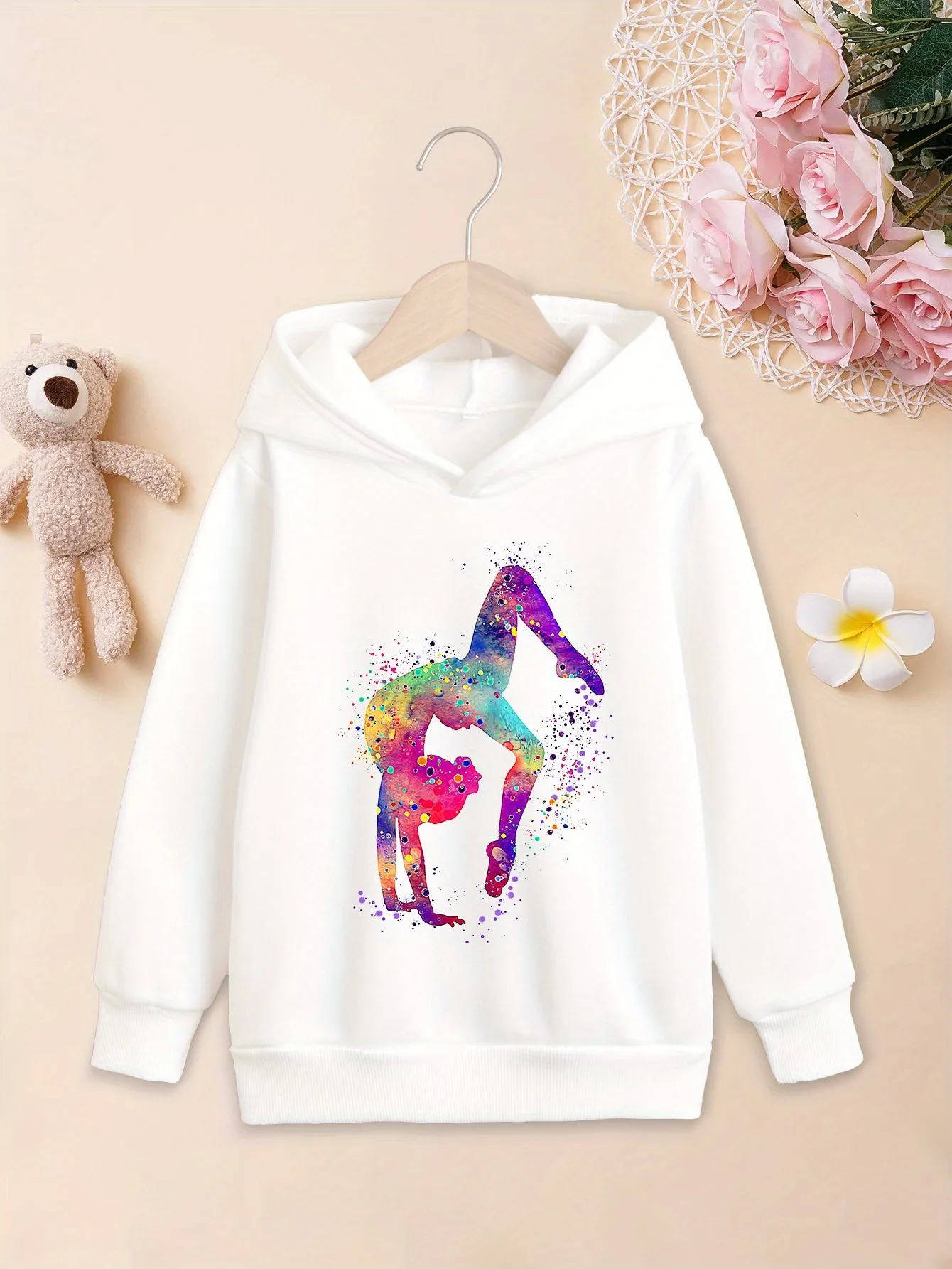 Colourful Turner Art Pattern Hoodies For Girls - Stylish and Comfortable 🎨👧