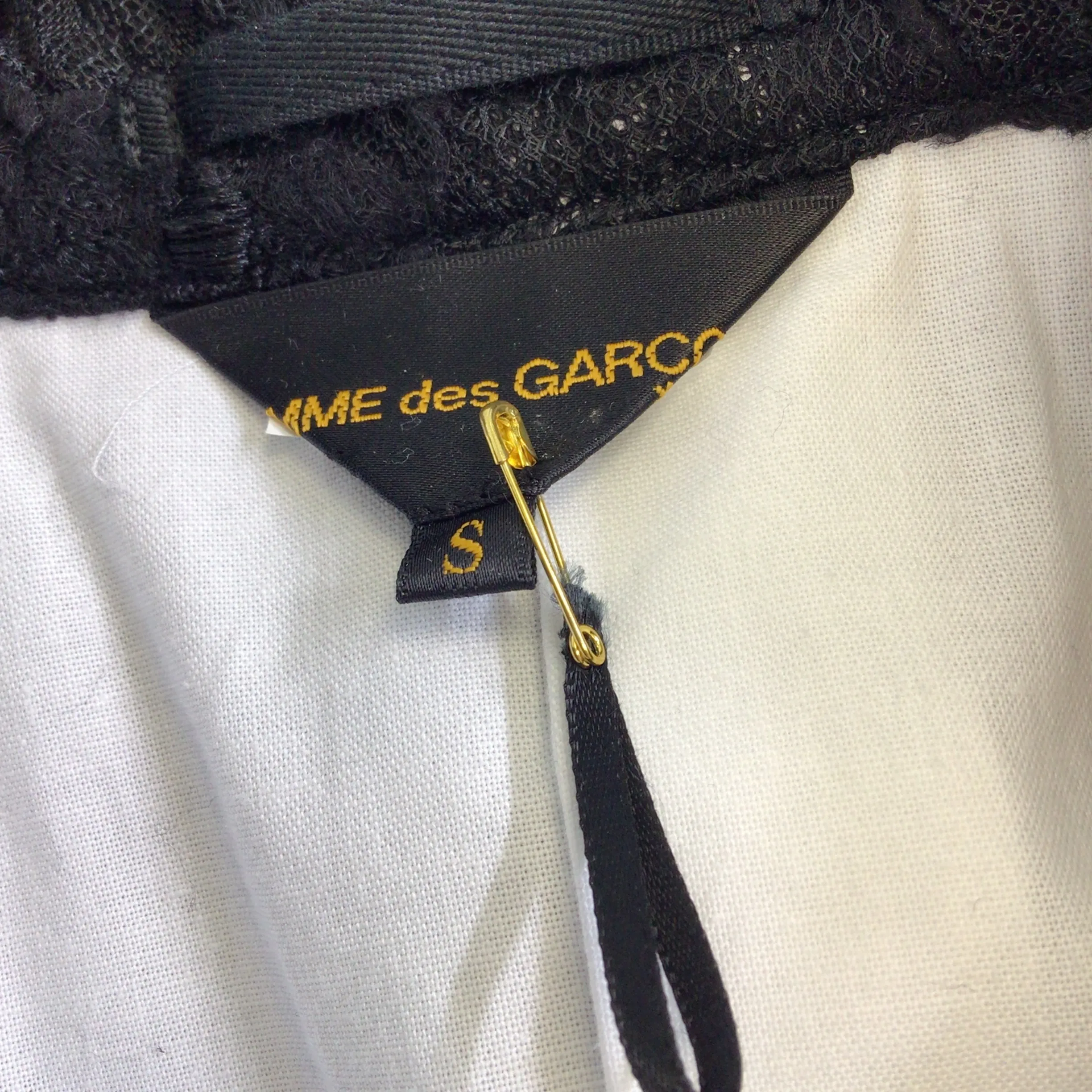 Comme des Garcons Black Embroidered Single Breasted Blazer