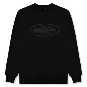 Corteiz OG Alcatraz Crewneck Triple Black Sweatshirt