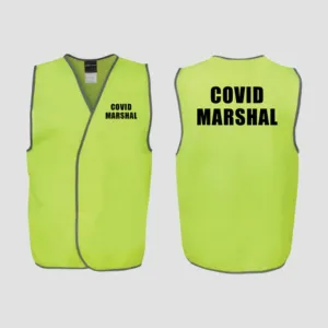 COVID-19 YELLOW MARSHAL HI VIS VESTS (QTY 1 - 10)