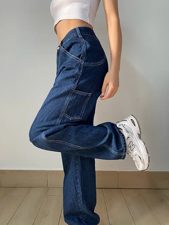 deanwangkt - Retro Builder Baggy Jeans