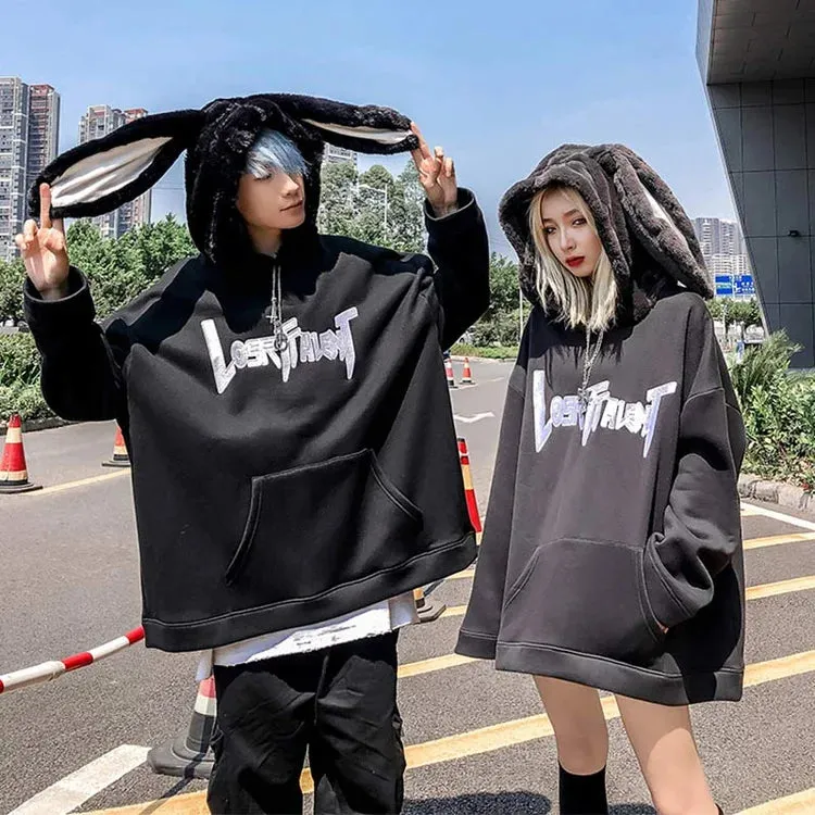 Harajuku Gothic Rabbit Ears Hoodie