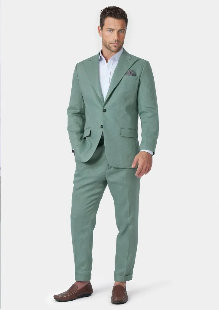 Hudson Jade Green Linen Suit