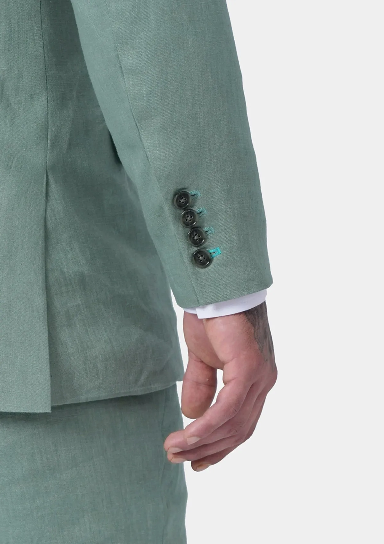 Hudson Jade Green Linen Suit