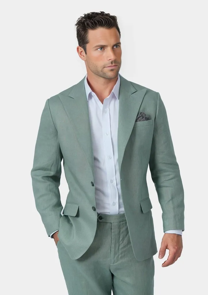 Hudson Jade Green Linen Suit