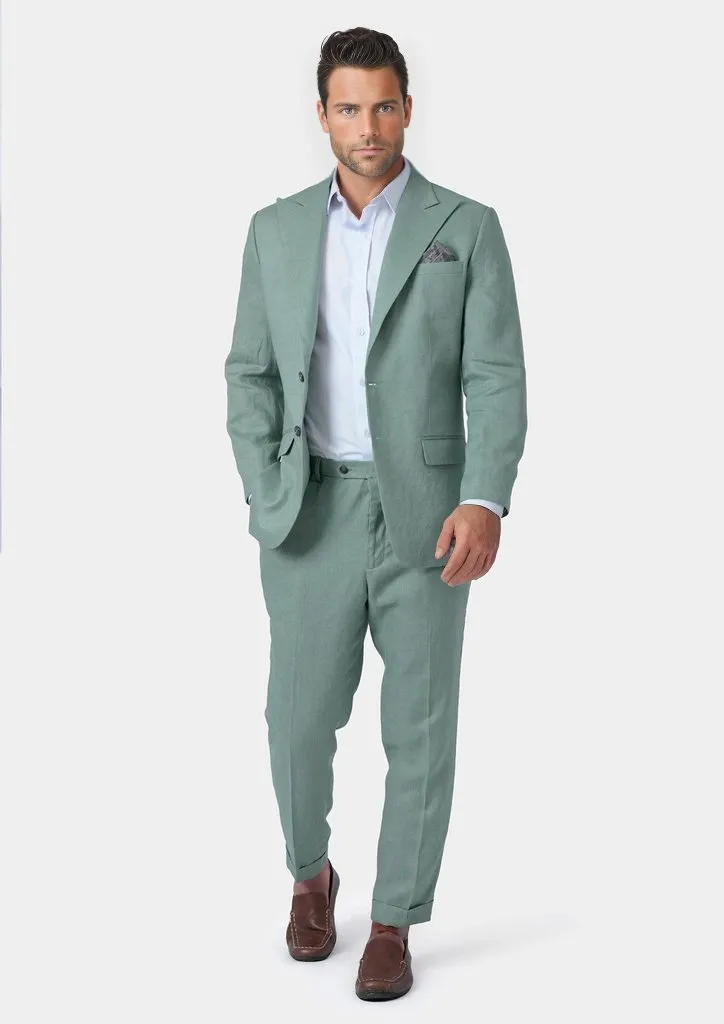 Hudson Jade Green Linen Suit