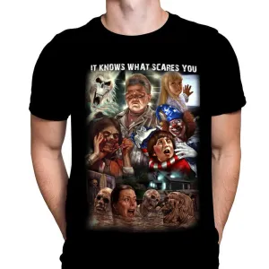 It Knows What Scares You - Classic Horror Movie Art - T-Shirt by Peter Panayis