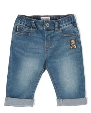 Jeans con ricamo mini Teddy Moschino P/E 2024