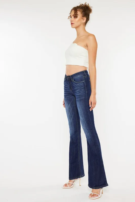 Kan Can Mid Rise Flare Jeans