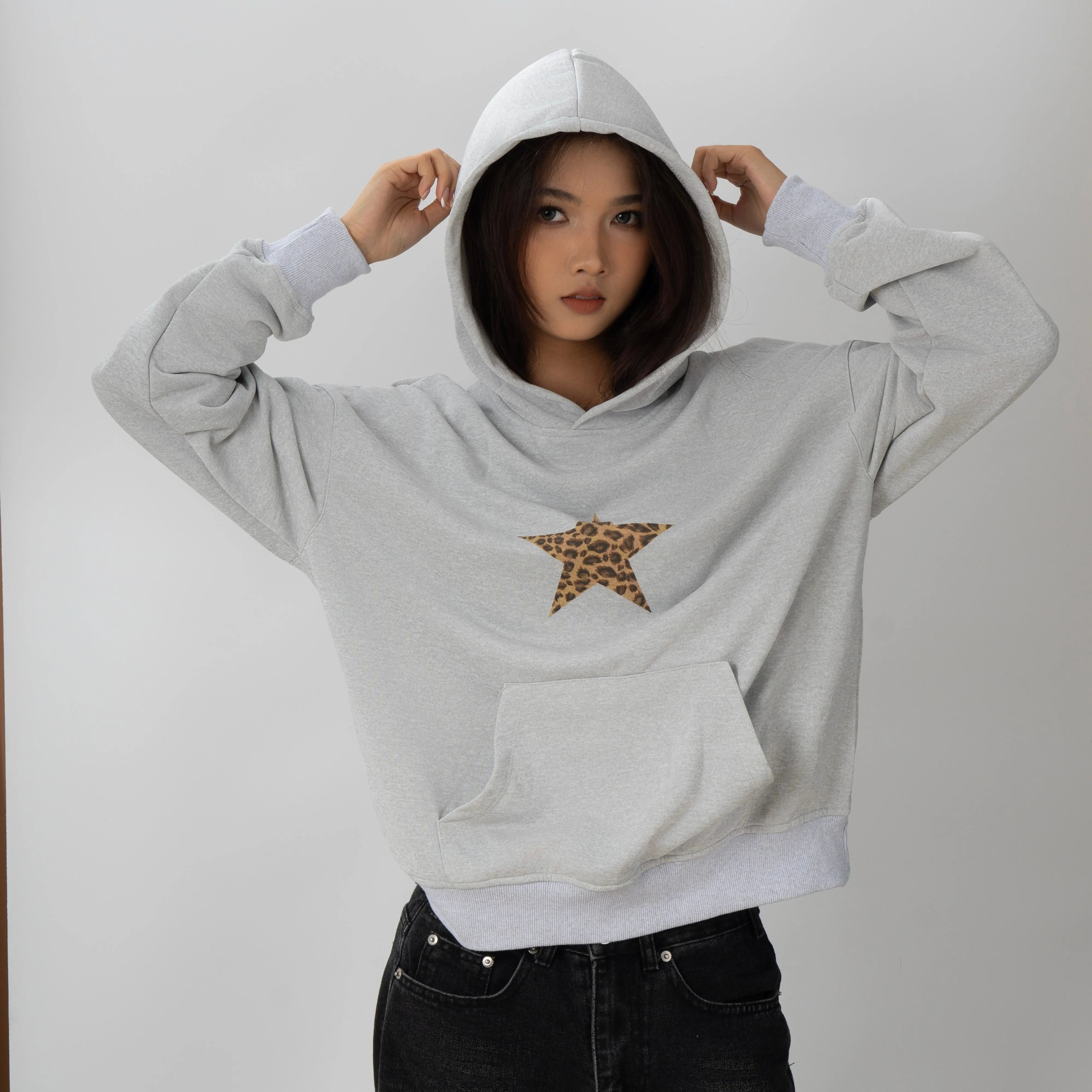 Leopard Star Graphic Hoodie