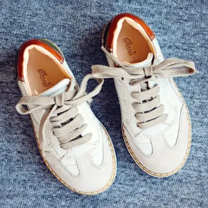 Ocra Boys White Brogue Trainer