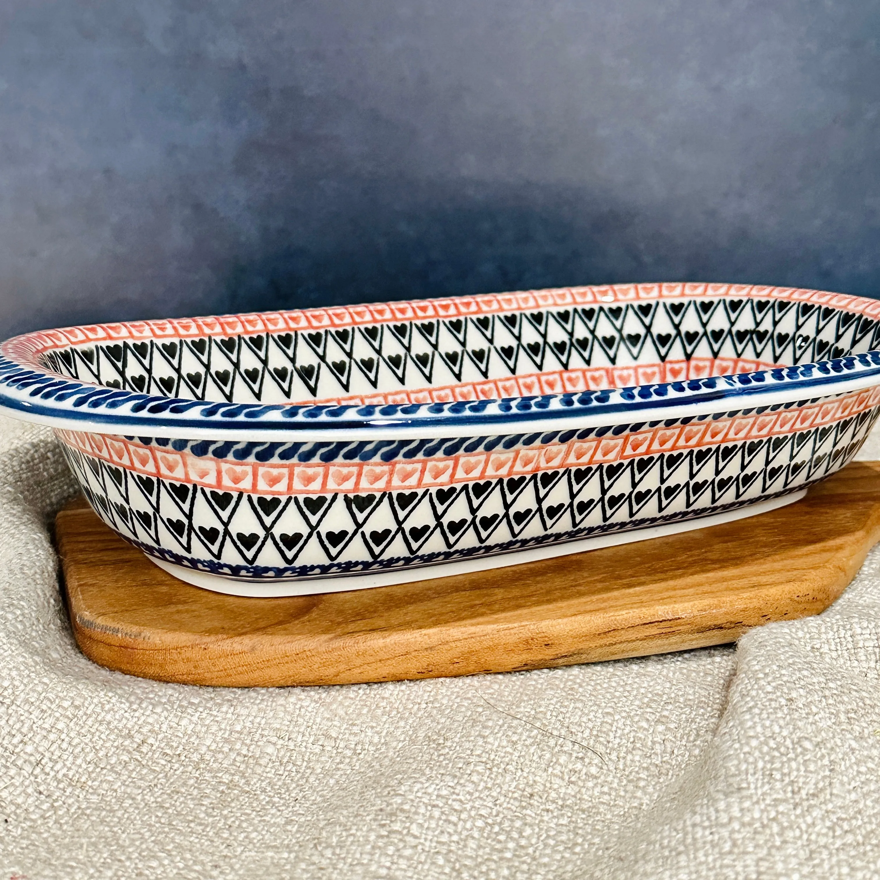 Polish Pottery Oval Rolled Lip Baker