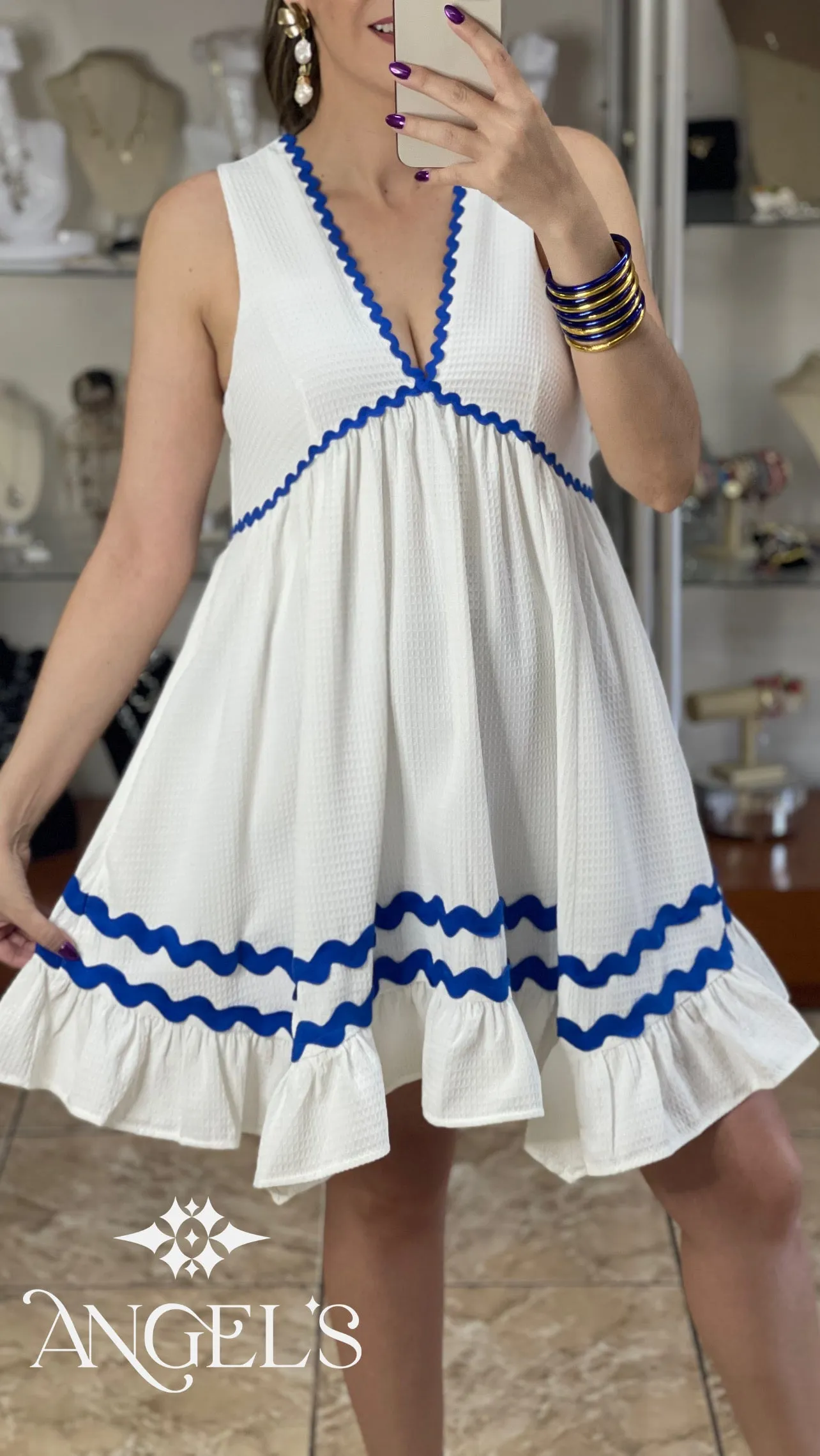 Scallop Contrast Doll Dress