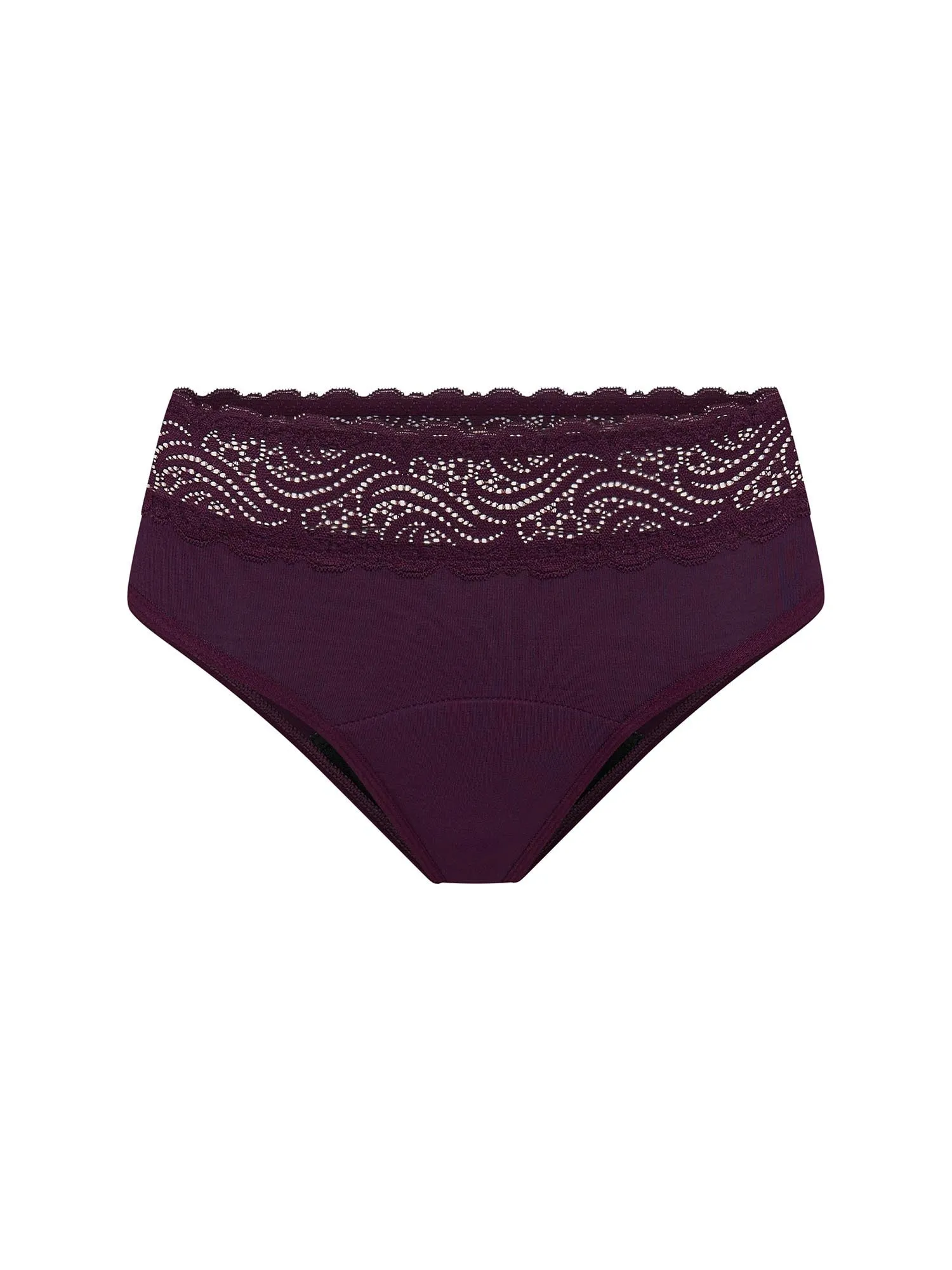 Sensual Hi Waist Bikini Moderate-Heavy Raisin Purple