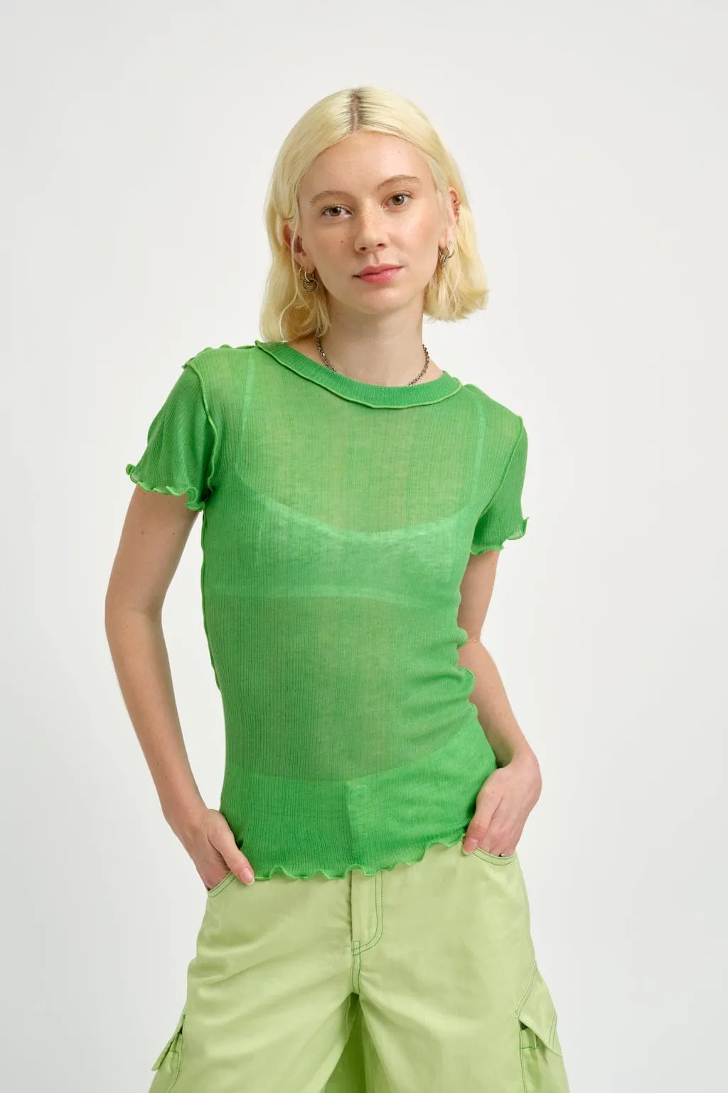 Shortsleeve Rib Tee Apple Green