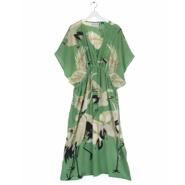 Stork Pea Green String Dress - One Hundred Stars