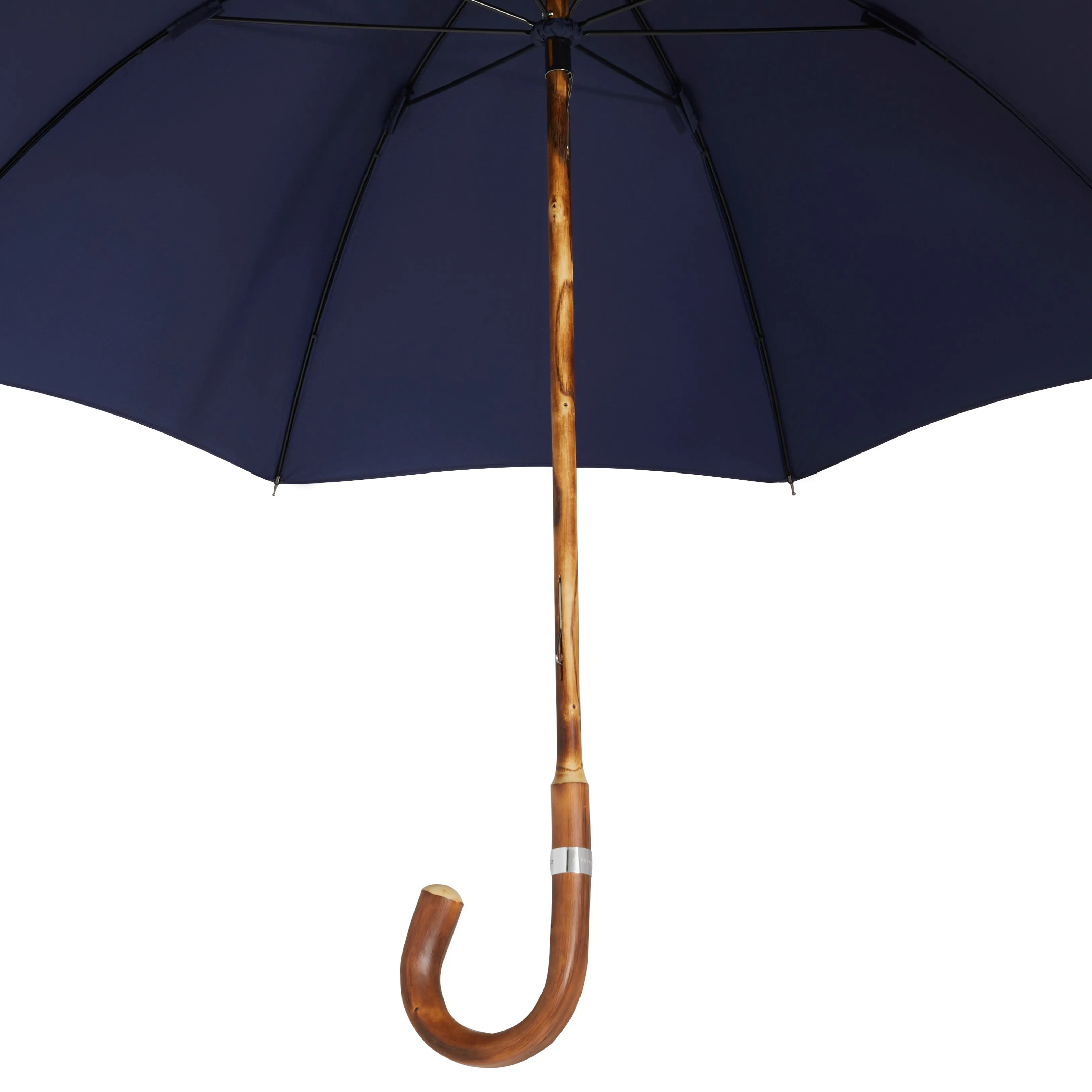 The London Umbrella - Crafted From A Single Piece Of English Chestnut - French Navy