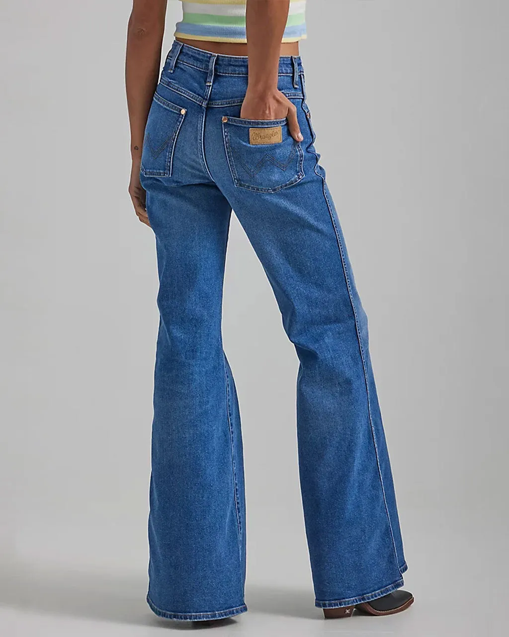 Wanderer High Rise Flare Jeans - Smoke Sea