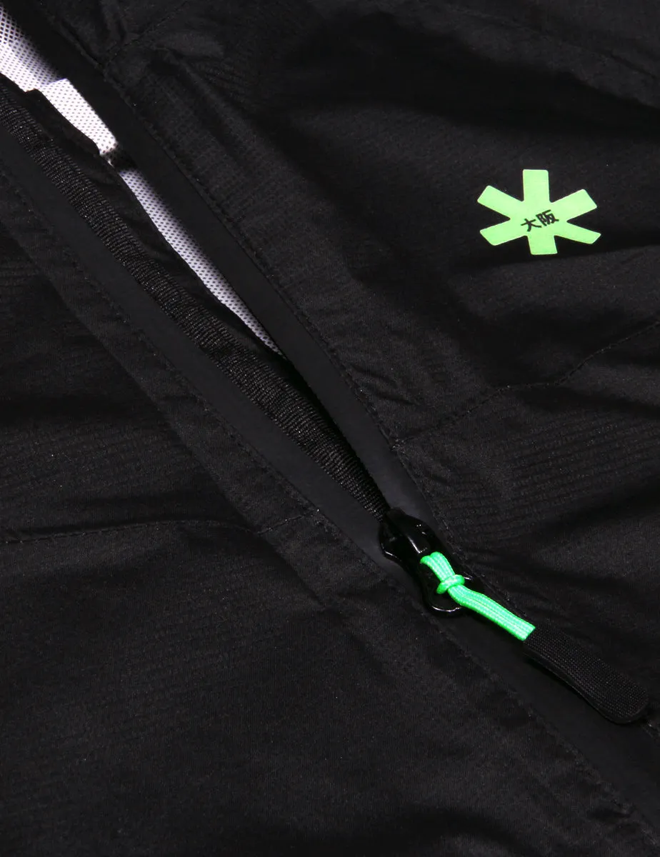 Womens Black Training Jacket with Green Accents 1.0